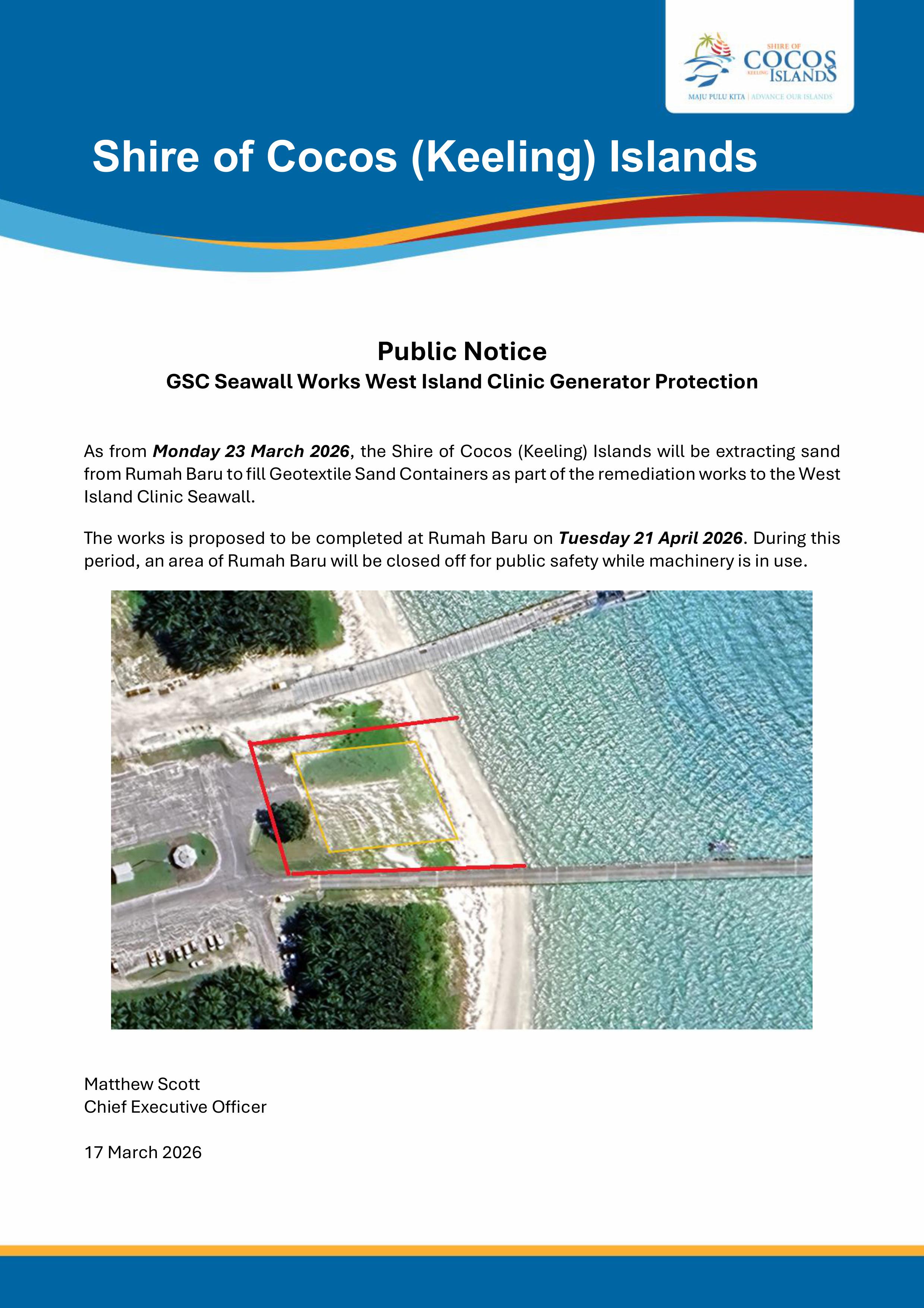Public Notice GSC Seawall Works